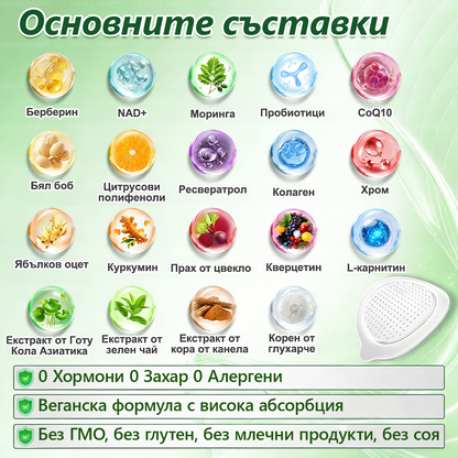 🎁 Остават само 5 кутии! Предлагаме ви допълнителна отстъпка от 50%! Влезте във форма и бъдете здрави. Отслабнете сега, защото няма да имате друг шанс до следващата година.